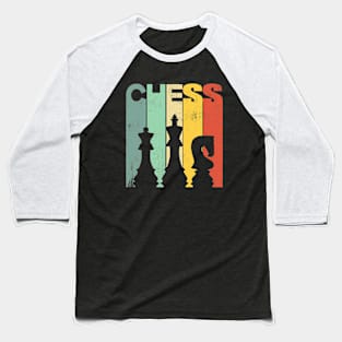 Retro Vintage Chess Players Baseball T-Shirt